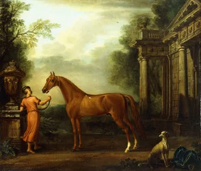 De kastanjebruine Arabier van Hampton Court, ca. 1726