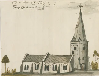 Thorpe Constantine Kerk: aquarel schilderij, nd [ca. 1784]