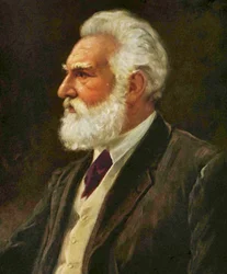 Portret van Alexander Graham Bell, ca. 1920