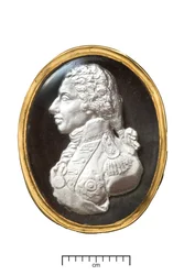 Admiraal Lord Nelson gouden ring, ca. 1820 (goud & sulfide)