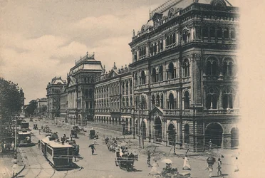 Uitzicht op Writers Buildings, Calcutta, c1910