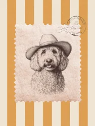 Portret van een cowboyhond