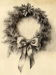 Elegante kerstkrans