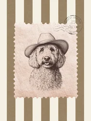 Goldendoodle Cowboy-stempel