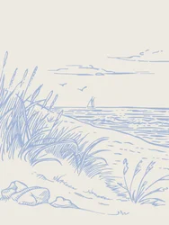 Rustig kustlandschap