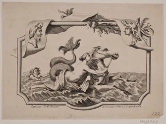 Titelvignet. Amfitrite op zee