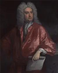 Sir John Vanbrugh (1664-1726), Clarenceux King of Arms (olieverf op doek)