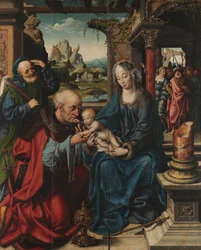 Cleve (toegeschreven) - De Aanbidding der Koningen - middenpaneel, ca. 1515, Museo e Real Bosco di Capodimonte