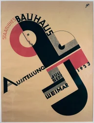 Affiche voor de Bauhaus-tentoonstelling