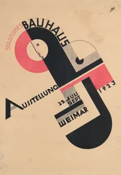 Affiche voor de Staatliche Bauhaus-tentoonstelling van 1923