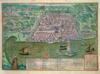Kaart van Algiers, uit 