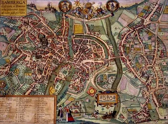 Kaart van Bamberg, uit 