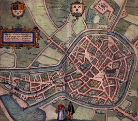 Kaart van Bergen op Zoom, uit 