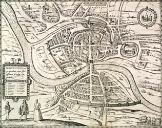 Kaart van Bristol, uit 
