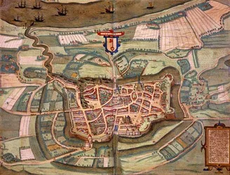 Kaart van Stade, uit 