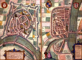 Kaarten van Grenoble en Romans-sur-Isere, uit 