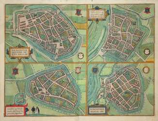 Kaart van Arnhem, Velmo, Gelre, en Ruerm, uit 