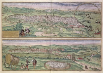 Kaart van Barcelona, uit 