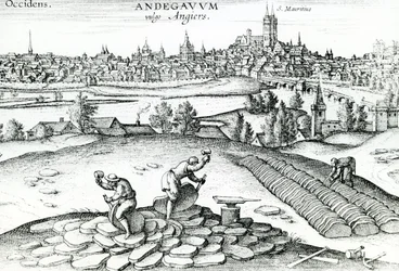 Leisteengroeve in Angers, 1561
