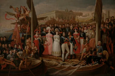 Ferdinand VII ontscheept in Puerto de Santa María