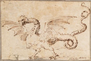Studie van een draak, 1620s
