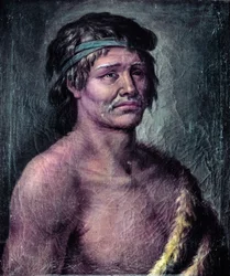 Portret van een Indiaan uit Patagonië, tekening gemaakt tijdens de expeditie van Alessandro Malaspina in Zuid-Amerika