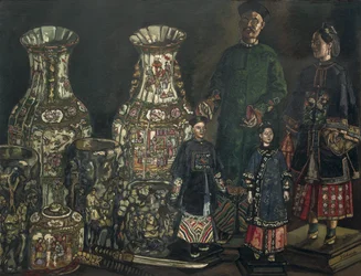 GUTIERREZ SOLANA, Jose (1886-1945). Chinezen en Vazen. 1927. Expressionisme. Privécollectie
