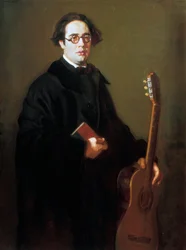 Portret van Andres Segovia