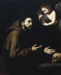 Franciscus van Assisi en de engel met de waterfles, 1636-1637