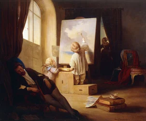 De slapende schilder, 1841