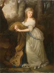 Portret van Krystyna Magdalena Radziwiłłówna (1776-1796), dochter van Michał Hieronim Radziwiłłł