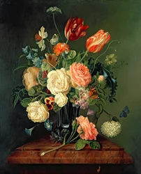 Stilleven met gemengde bloemen