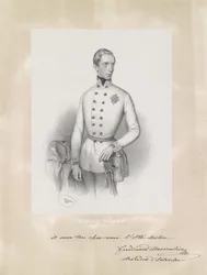 Portret van de jonge aartshertog Ferdinand Maximilian in uniform