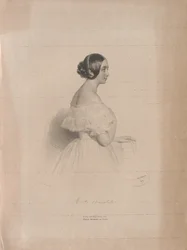 Portret van de operazangeres Marietta Brambilla 1807-1875