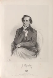 Portret van de componist Giacomo Meyerbeer