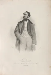 Portret van de danser, choreograaf en balletmeester Paul Taglioni 1808-1884, 1856