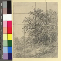 Boslandschap met figuren
