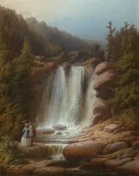 Waterval van de Mumlava-rivier in het Reuzengebergte, 1850-53