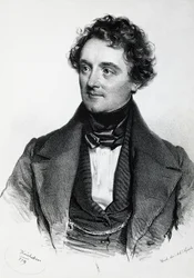 Portret van Johann Nepomuk Eduard Ambrosius Nestroy (Wenen)