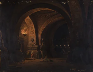 Caesar Octavianus vindt Cleopatra bij het lichaam van Antonius