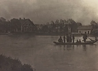 boot op de rivier Drava