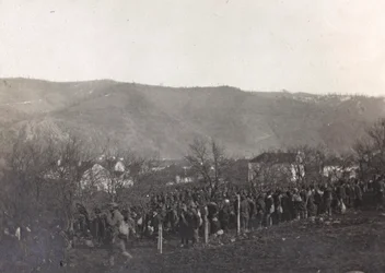 Album "Meine weltkriegs - Erinnerungen South-West Front (Karinthië, Italië, Zuid-Tirol) 31/03/1915-12/11/1918 - Josef Zohles Wenen": gevangenen