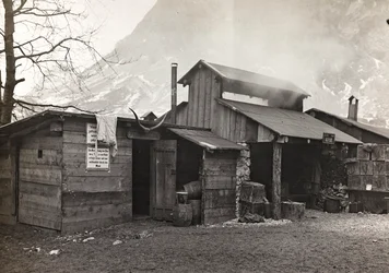 Album "Meine weltkriegs - Erinnerungen South-West Front (Karinthië, Italië, Zuid-Tirol) 31/03/1915-12/11/1918 - Josef Zohles Wenen": militaire barakken in de So