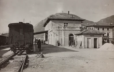 Album "Meine weltkriegs - Erinnerungen Zuidwestfront (Karinthië, Italië, Zuid-Tirol) 31/03/1915-12/11/1918 - Josef Zohles Wien": station van Tolmezzo