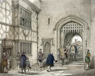 Hendrik VIII (1491-1547) in Hever Castle in Kent, naar Joseph Nash (1809-1878)