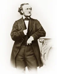 Portret van Richard Wagner (1813-1883), Duitse componist foto door Joseph Albert (1825-1886)