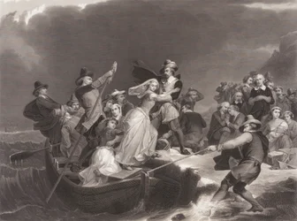 De Pelgrims Landen bij Plymouth Rock in 1620