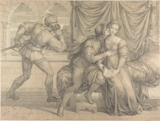 Paolo en Francesca, verrast door Gianciotto Malatesta, 1809.