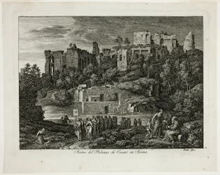 Ruïnes van het Paleis van de Caesars in Rome, plaat acht uit Die Römische Ansichten