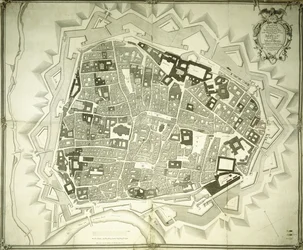 Een gegraveerd plan van Wenen, 1770
